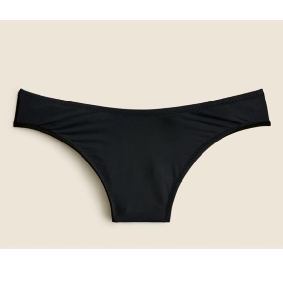 NWT J. Crew Black '90s High Leg Bikini Bottom - Picture 4 of 5